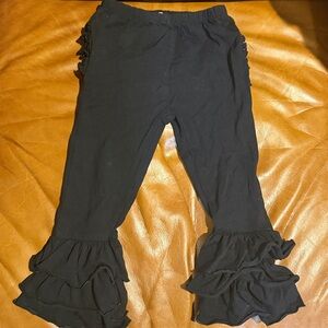Ruffle Butt Black Ruffle Kids flared Leggings 18-24 months